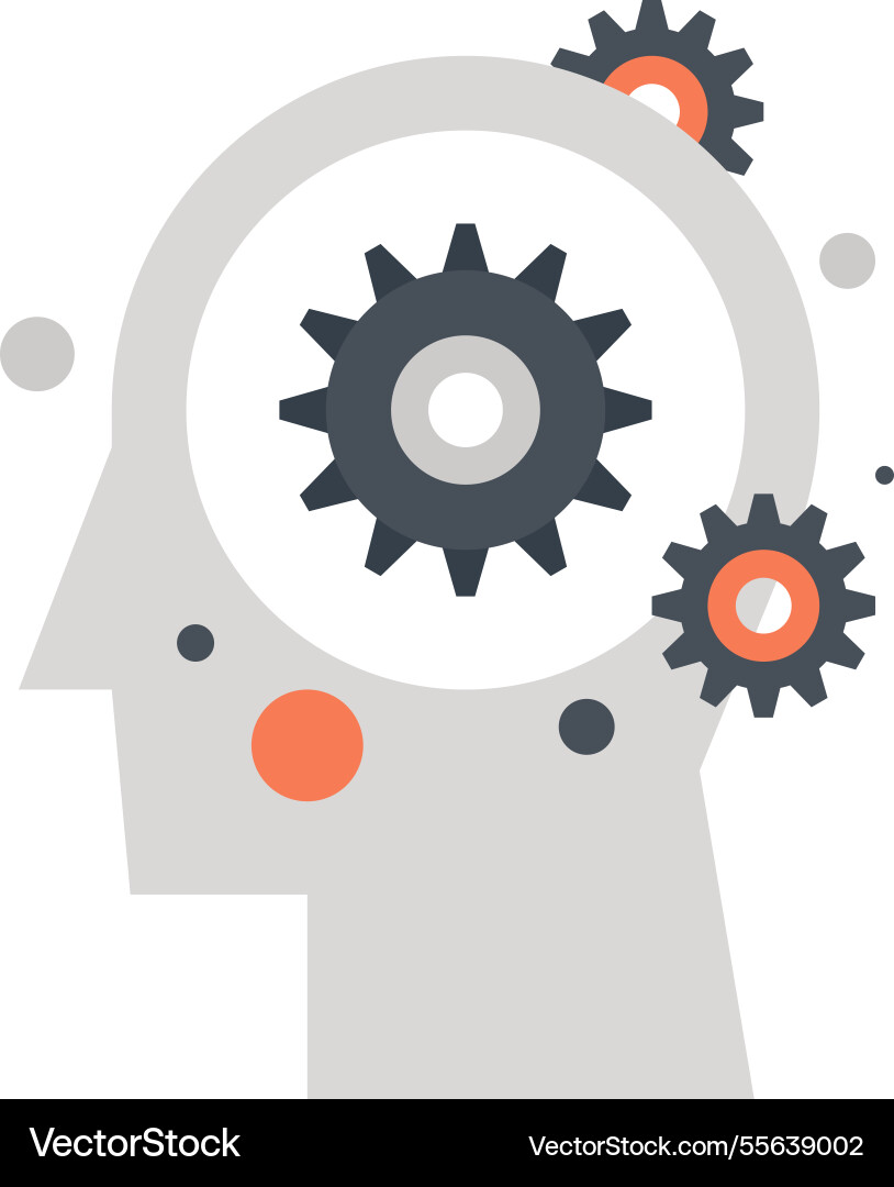 Brain process flat web icon concept – Royalty-Free Vector | VectorStock