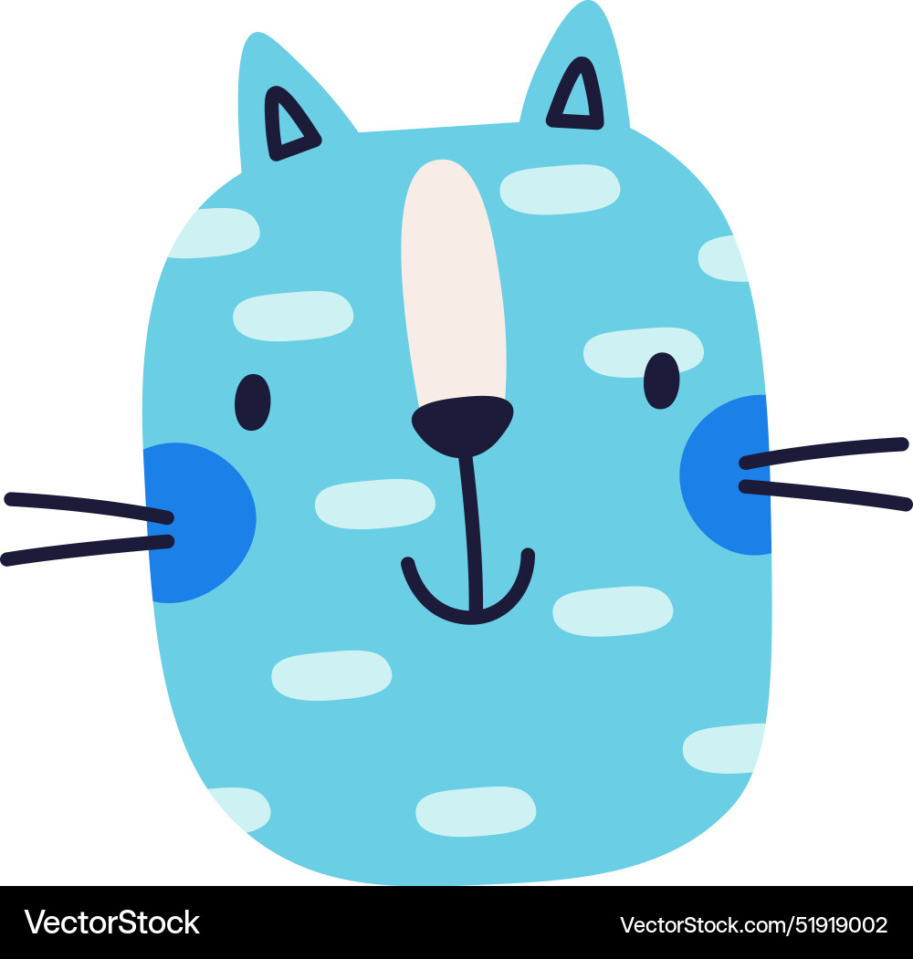 Cat face with pattern Vector Image