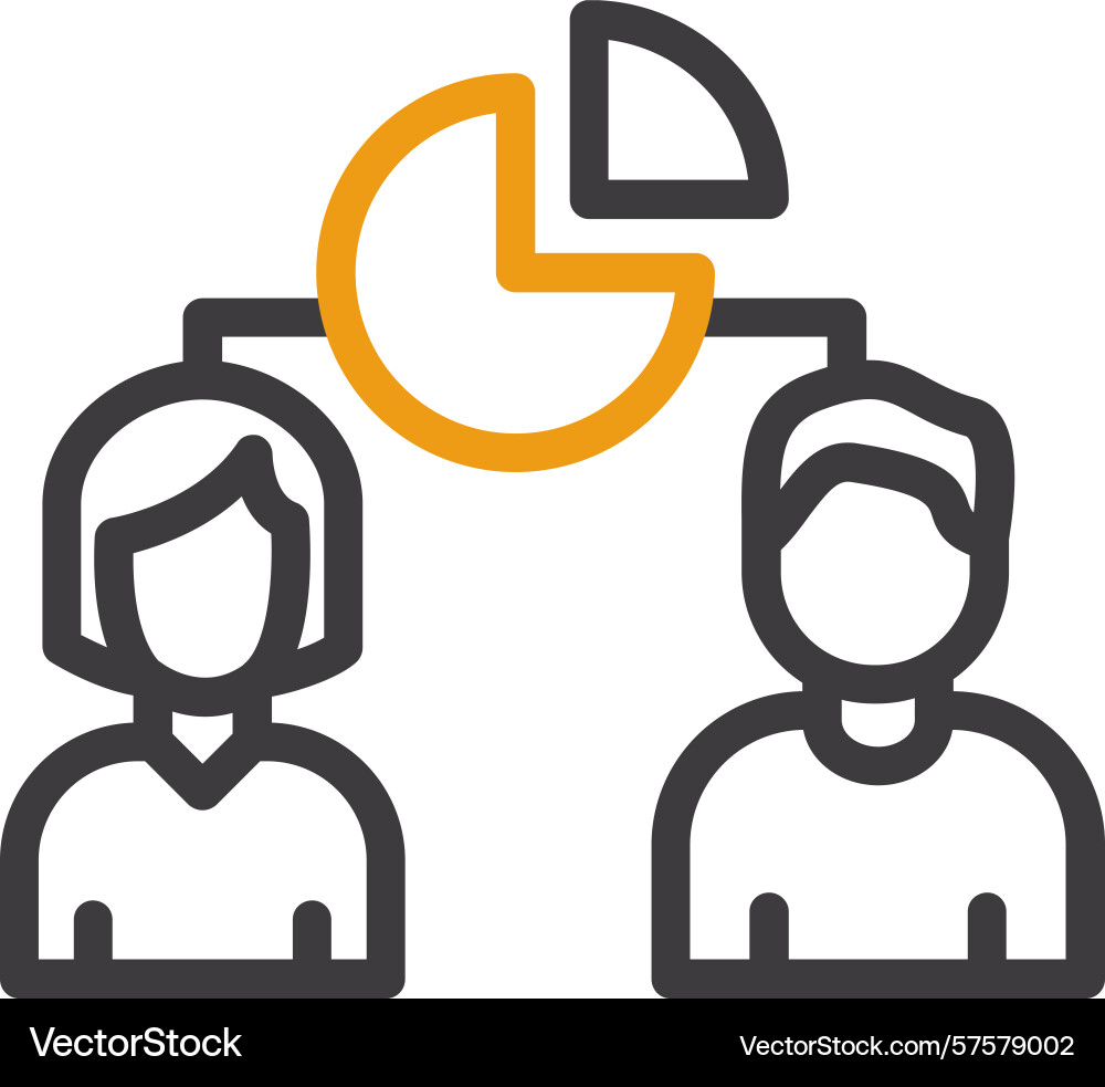 Customer segmentation two color icon Vector Image