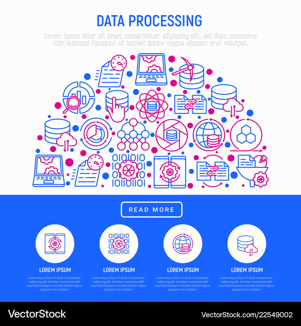 Data Processing & Analytics Concept vector image