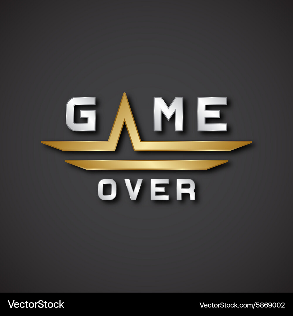 Eps10 game over text icon Vector Image