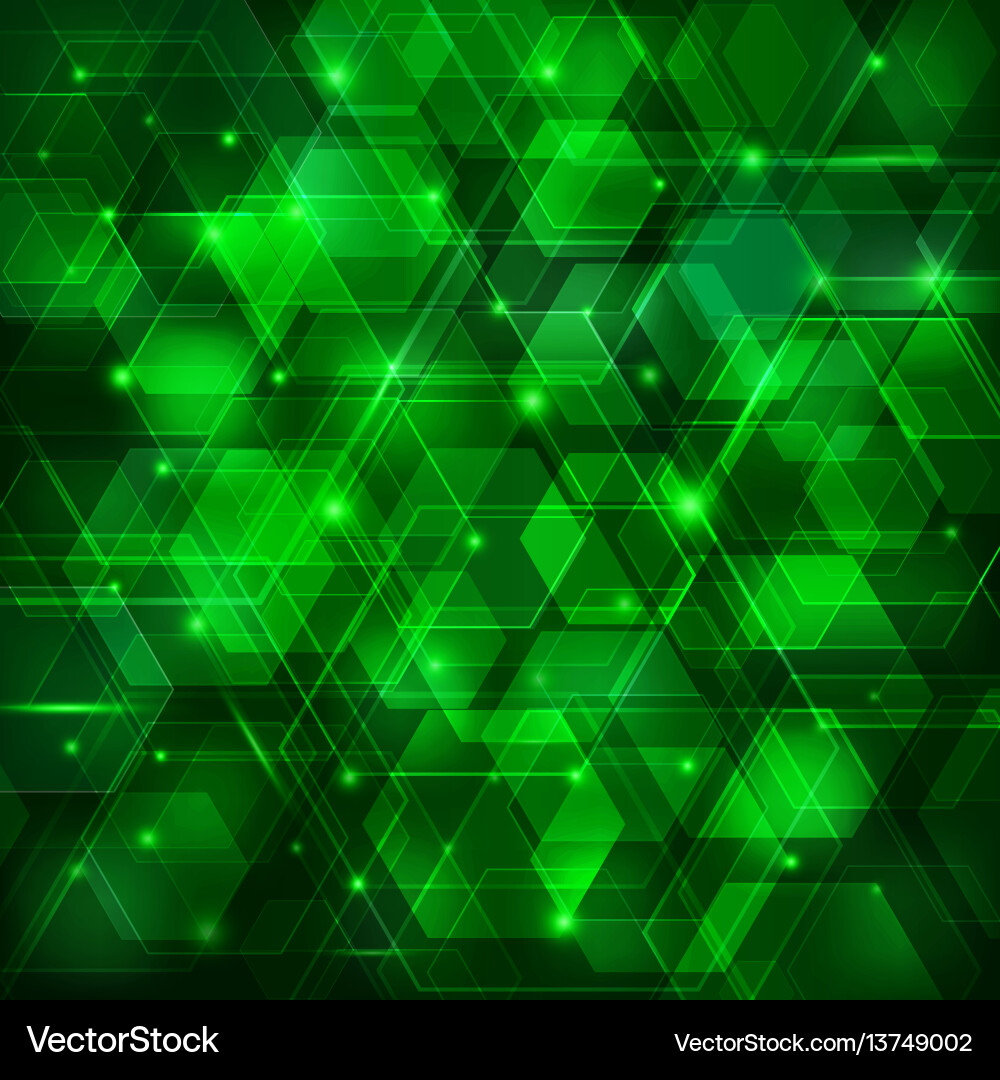Hexagon Techno Spark Background Vector Image