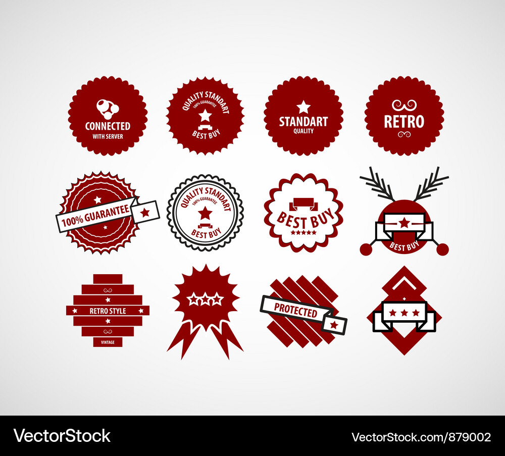 Red Label Collection Vector Image