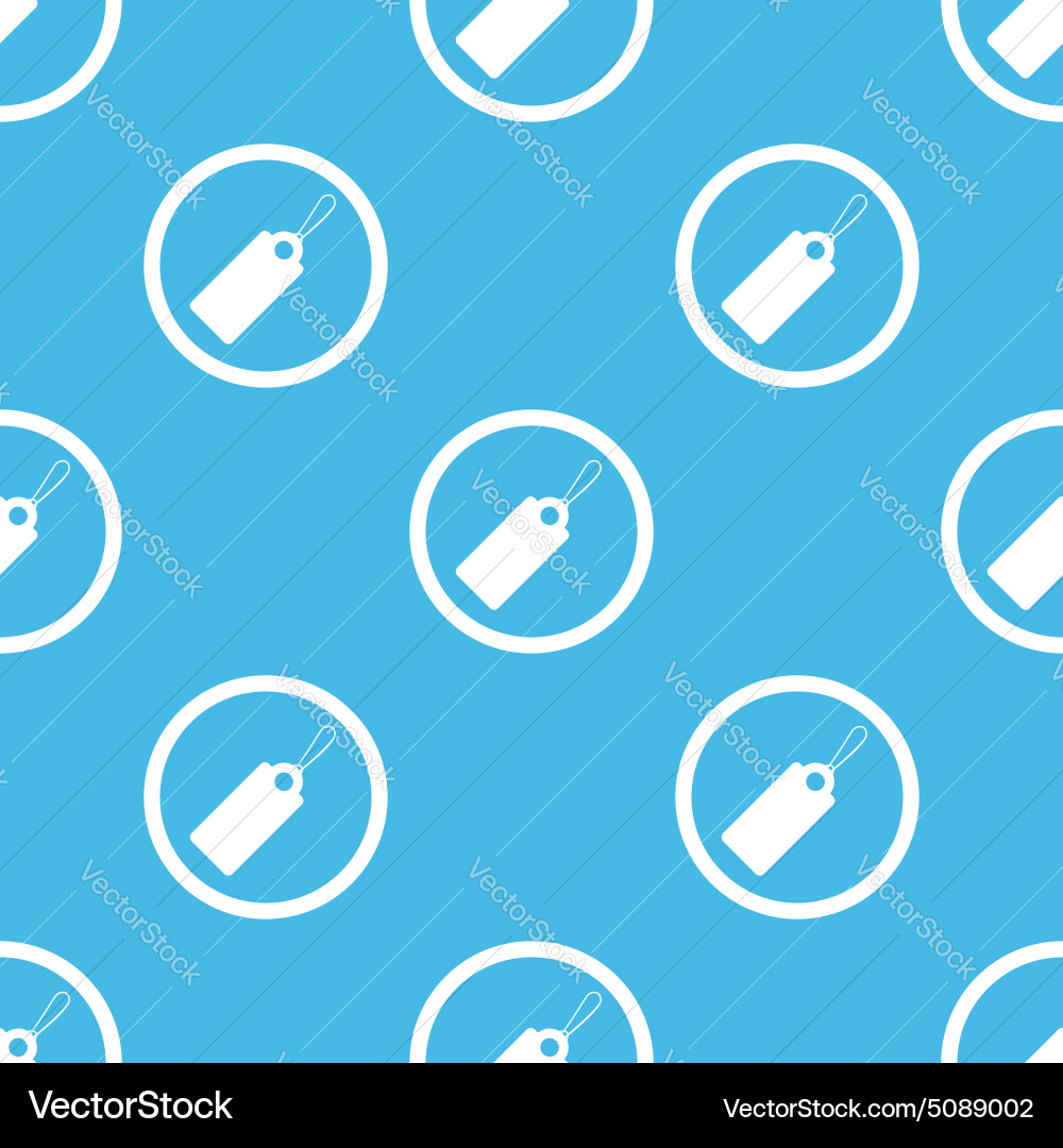 String tag sign blue pattern vector image