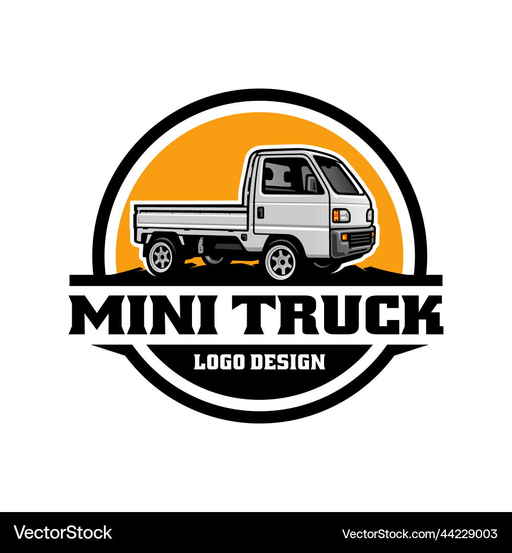 Mini Truck Logo - Japanese Style Vector Image