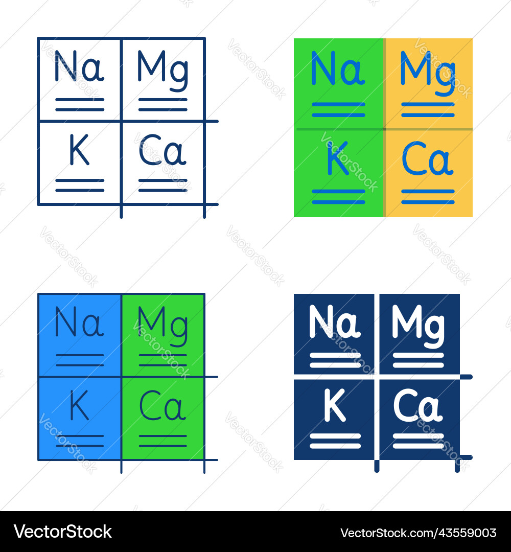 Periodische Tabelle der Elemente Symbolsatz Periodische Tabelle der Elemente Symbolsatz vektorbild