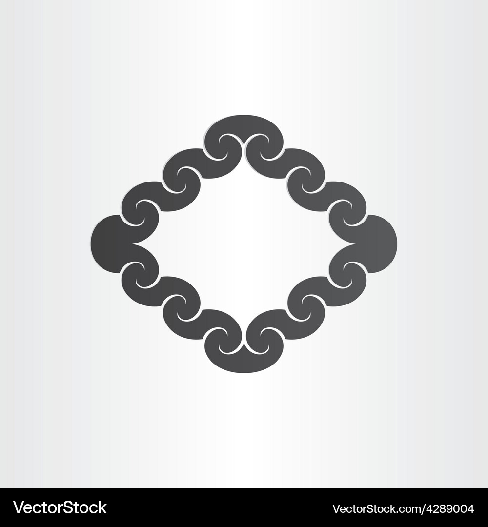 Abstract wavey frame background Vector Image