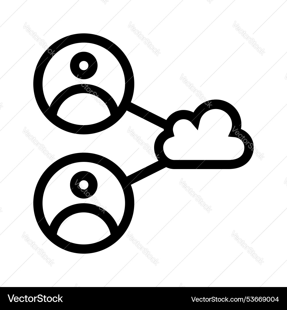 Cloud computing icon outline style design Cloud computing icon outline style design Vector Image