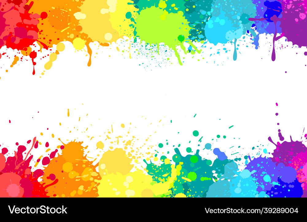 Colorful Paint Splatter Background vector image