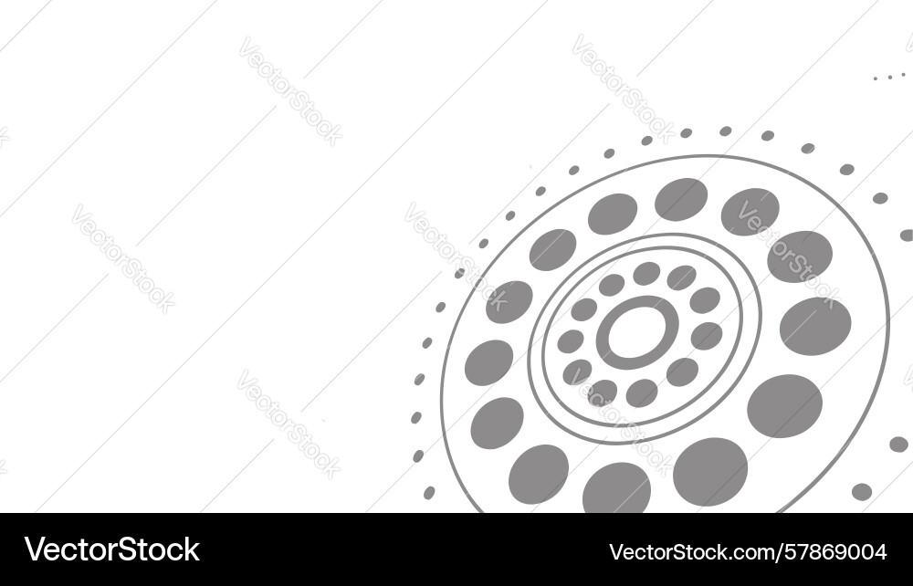Intricate radial dot pattern design element Vector Image
