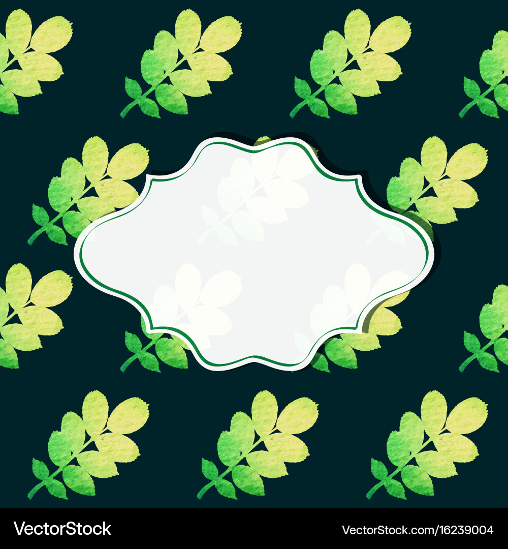 Leafy Frame Pattern vector image
