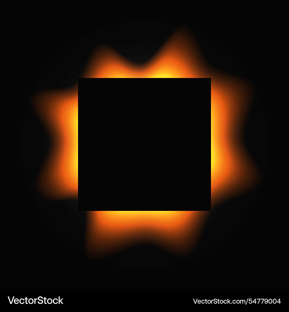 Square illuminate light frame with color gradient Square illuminate light frame with color gradient Vector Image