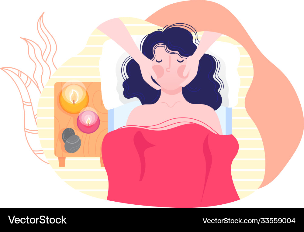Young Woman Spa Treatment vector image