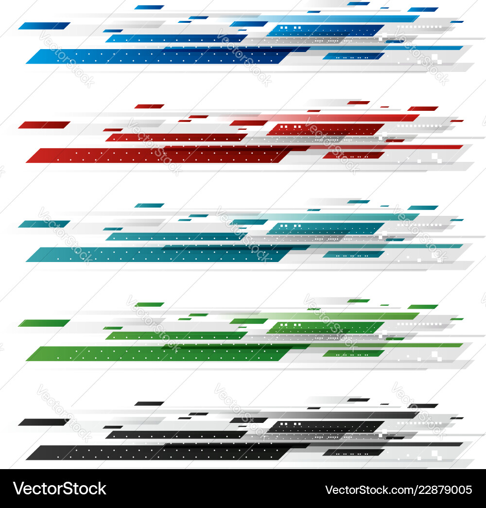 Dynamic Digital Speed Lines Vector Image