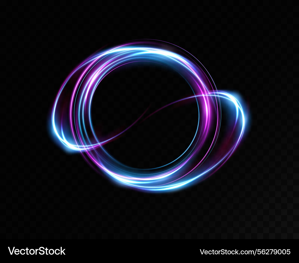 Dynamic light trails in a range of vibrant colors Dynamic light trails in a range of vibrant colors vector image