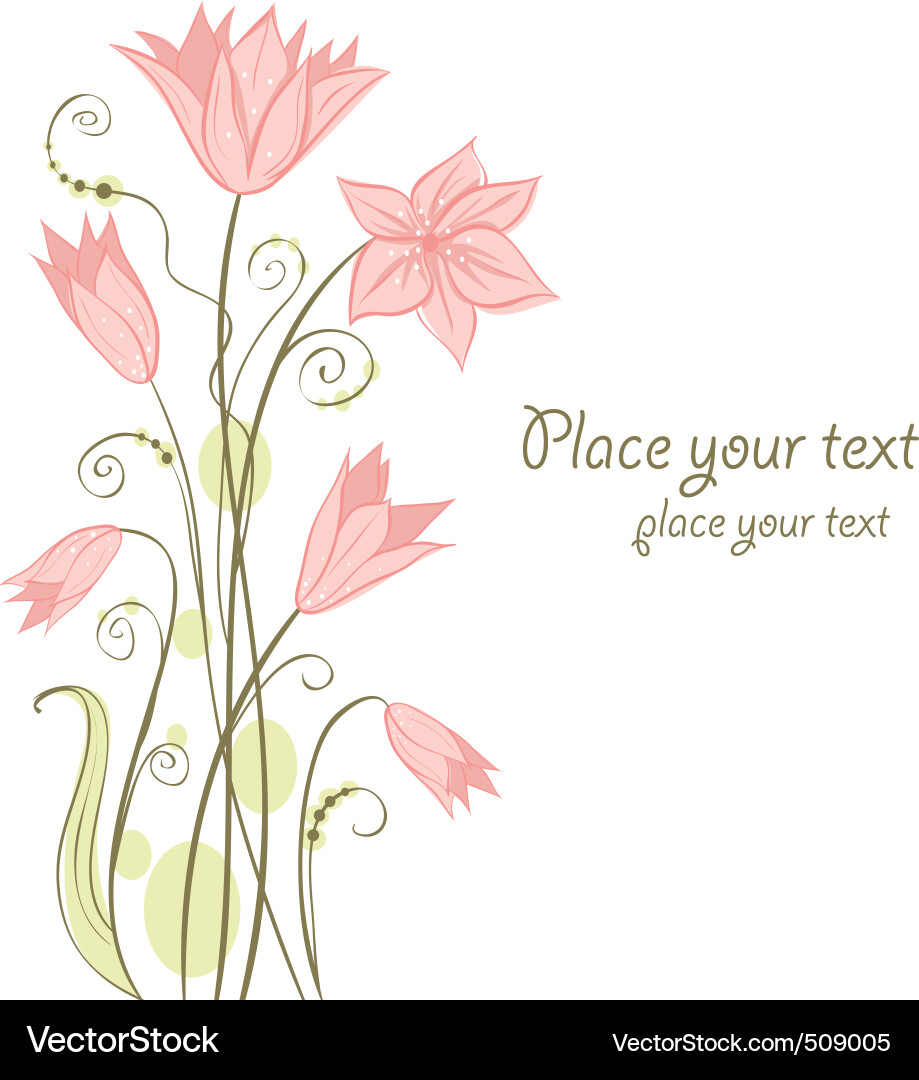 Floral Celebration Card Vector Image
