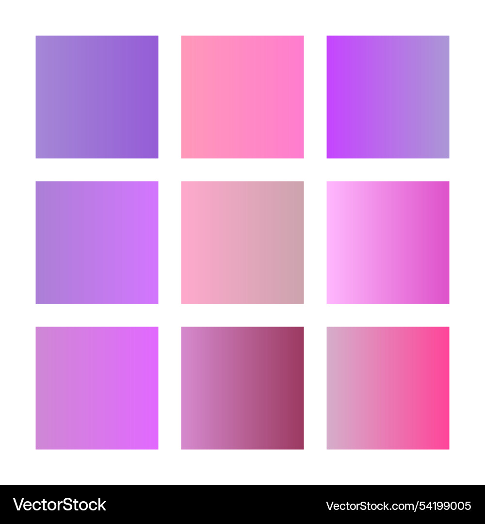 Gradient collection shiny rainbow hologram Vector Image