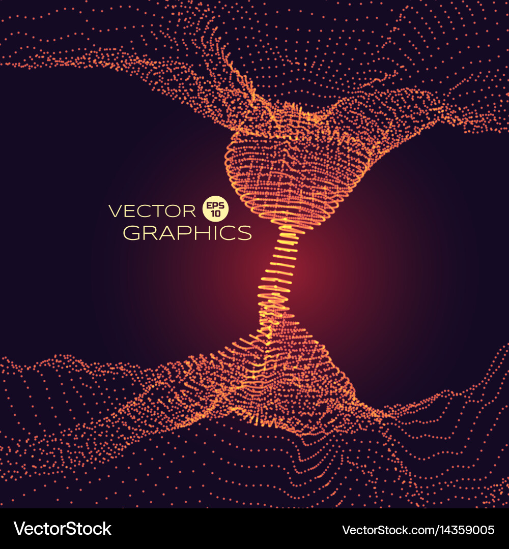 Hurricane Vortex Particle Flow Vector Image