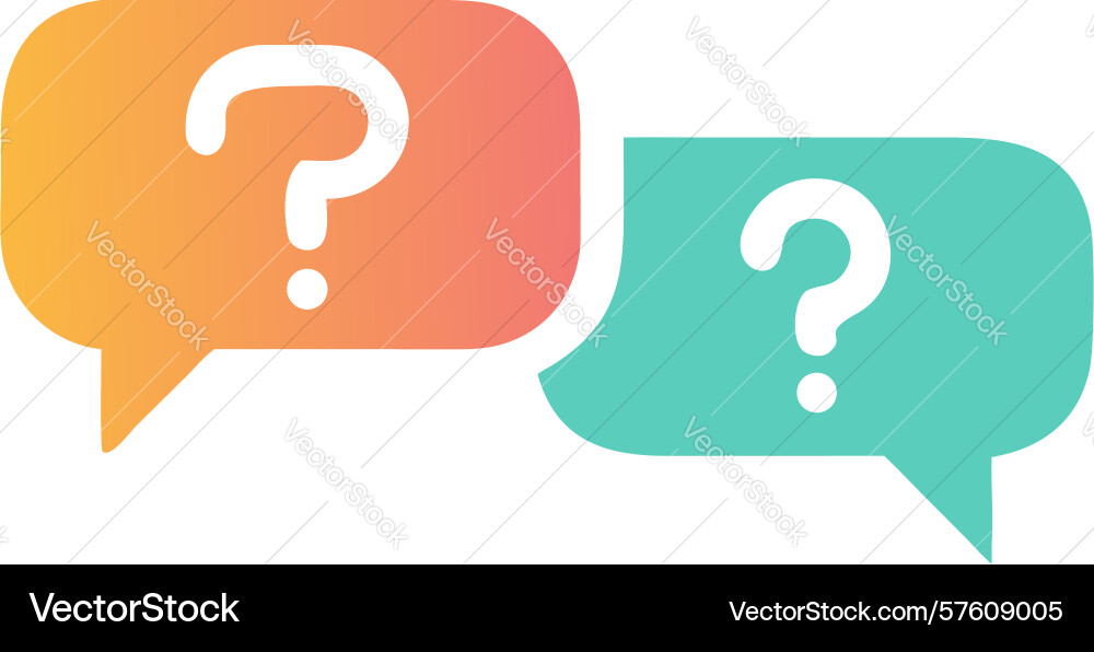 Multiple questions speech bubbles icon design vector image