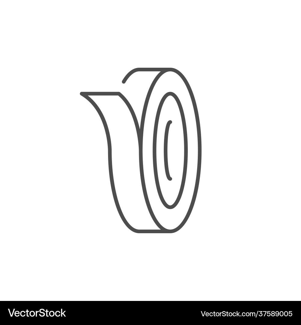 Tape Rollenlinie Umriss Symbol Tape Rollenlinie Umriss Symbol vektorbild