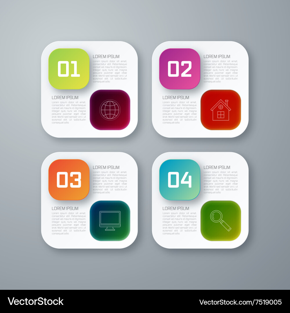 Template rectangles design on the grey background Vector Image