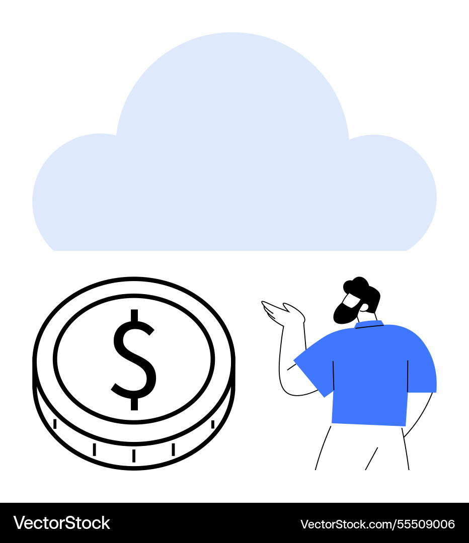 Cloud computing concept with digital finance Cloud computing concept with digital finance Vector Image