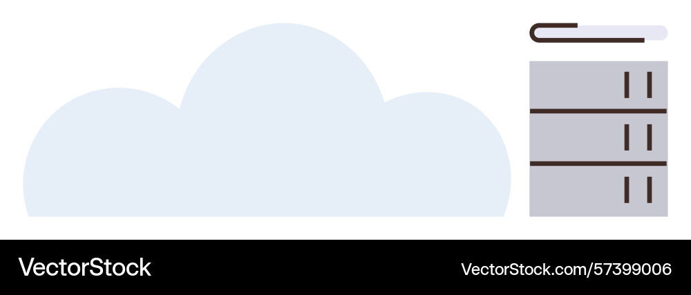 Cloud computing concept with server rack Cloud computing concept with server rack Vector Image