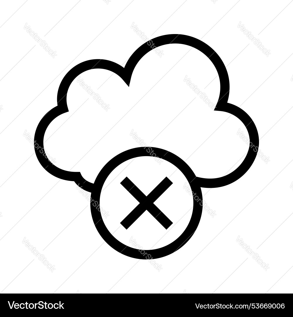 Cloud computing icon outline style design Vector Image