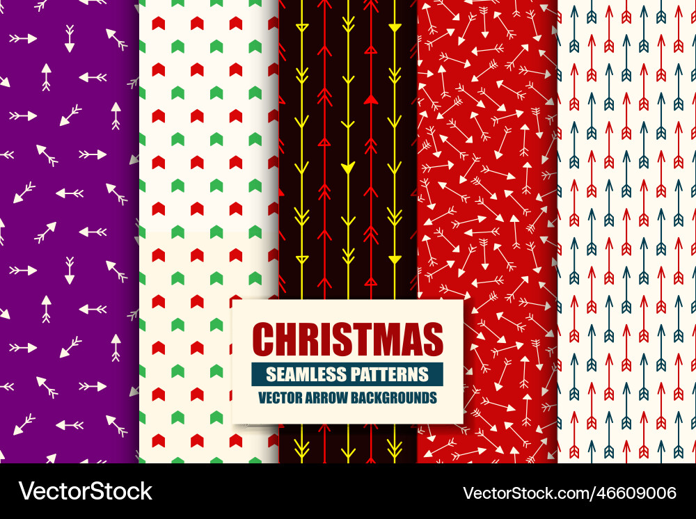 Collection of seamless arrows patterns Collection of seamless arrows patterns vector image