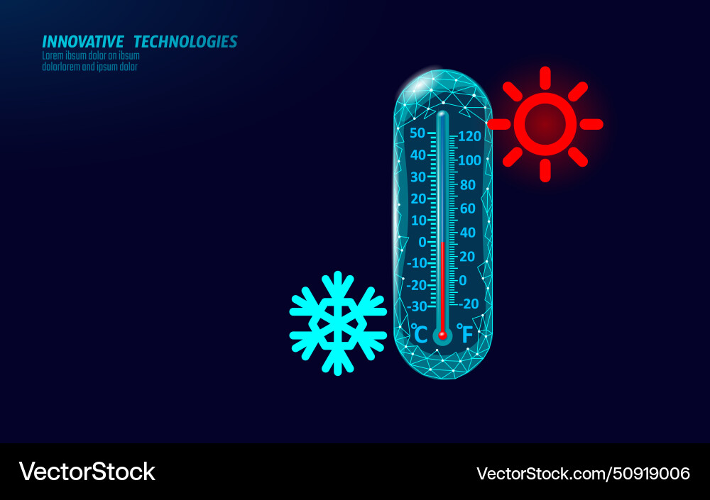 Cryotherapy thermometer cold temperature medical Cryotherapy thermometer cold temperature medical vector image