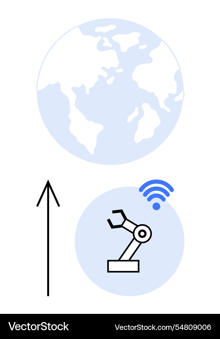 Global influence of robotics and automation Global influence of robotics and automation vector image