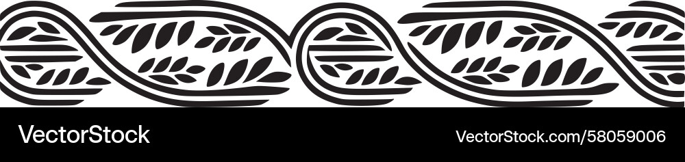 Leaf Border Pattern Vector Image