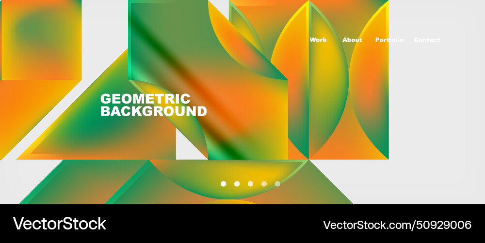 Minimal geometric web site page template design Minimal geometric web site page template design vector image