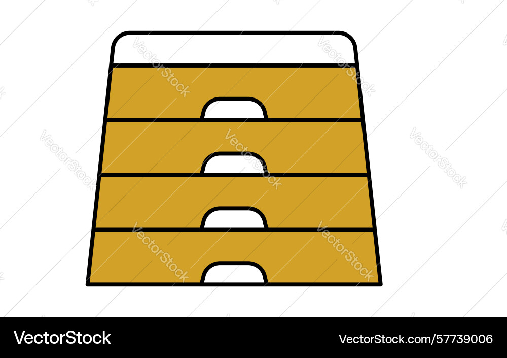 Simple line drawing icon of a jumping box Simple line drawing icon of a jumping box Vector Image