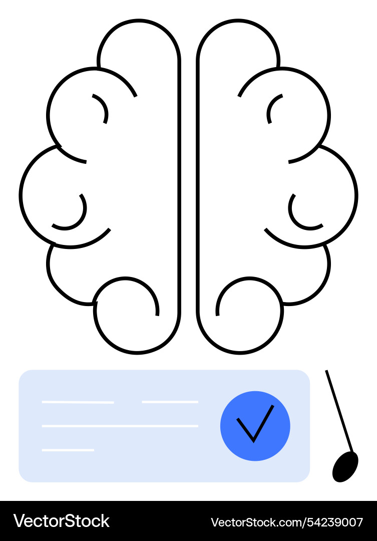 Abstract brain with checklist Abstract brain with checklist vector image