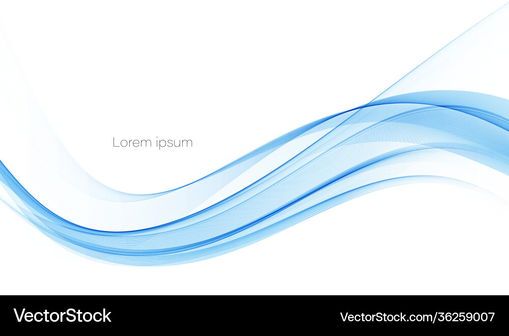 Blue color abstract wave design element Blue color abstract wave design element vector image