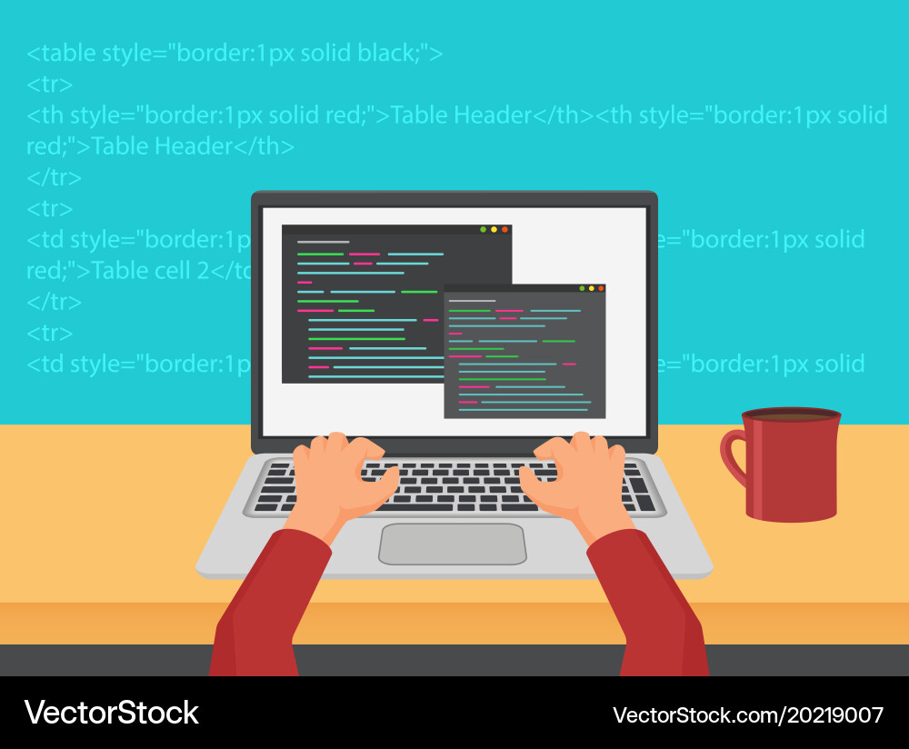 Coding and Web Development Concepts vector image