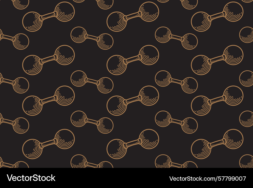 Dumbbell round doodle seamless pattern background Vector Image