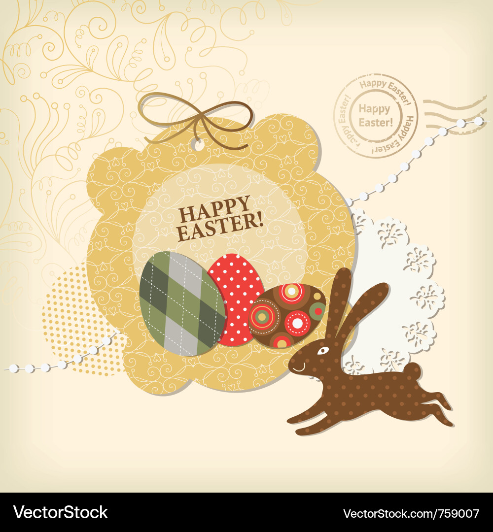 Easter Celebration Card vector image
