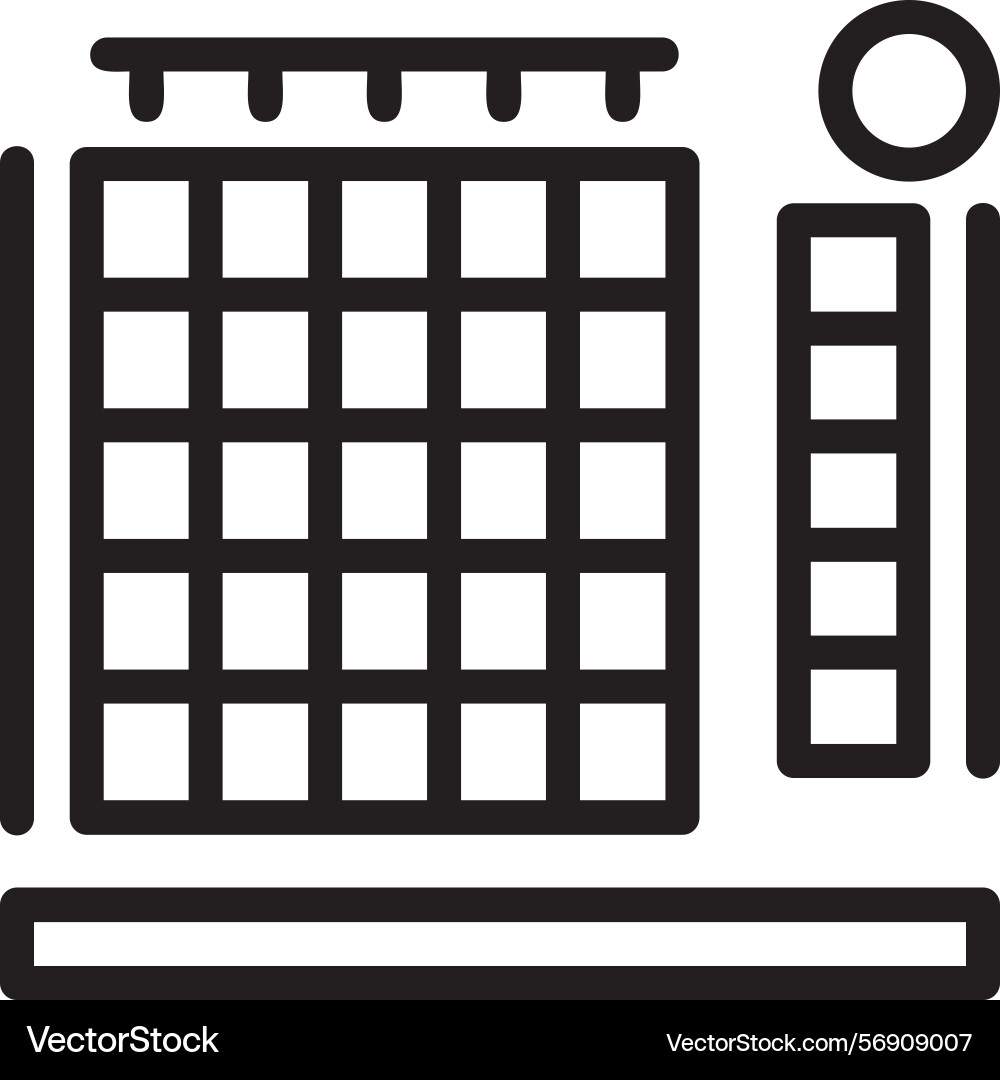 Heatmap linear style icon design Vector Image