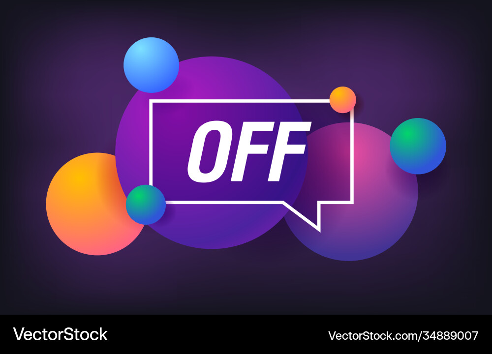 Off in design banner template for web Off in design banner template for web vector image