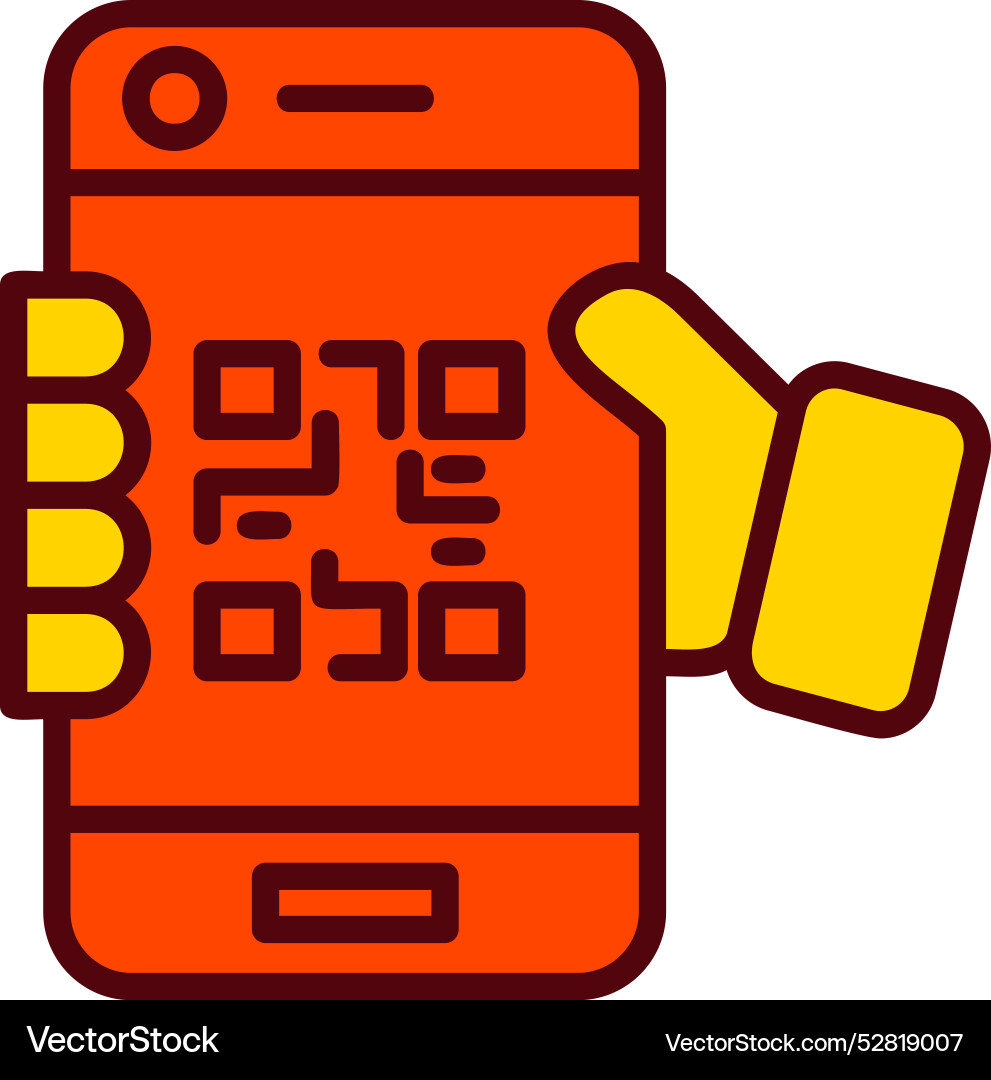 Qr code icon design vector image