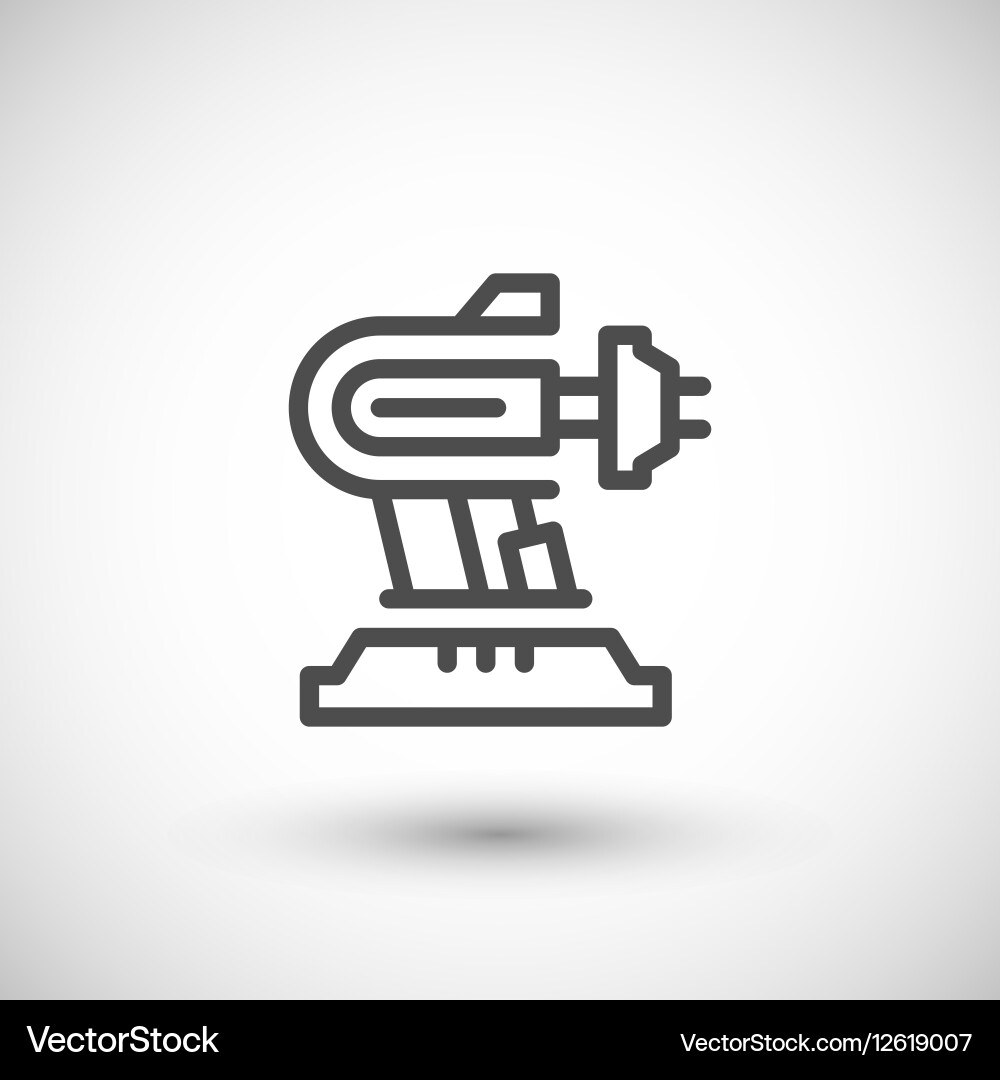Robotic machine part line icon vector image