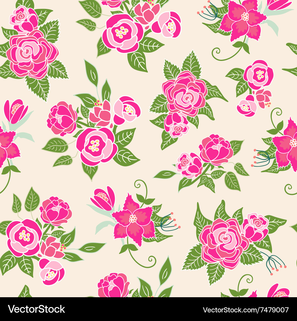 Seamless floral pattern background Vector Image