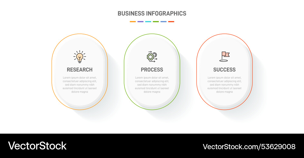 Clean Graph Design 3 clean infographic design shaped elements Vector Image