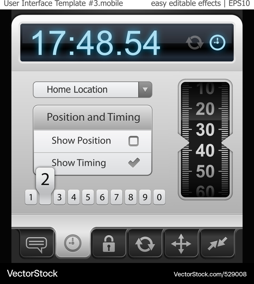 Modern UI Elements for Mobile Devices vector image