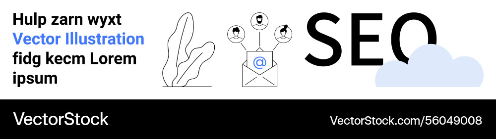 Seo concepts with email marketing networking Seo concepts with email marketing networking vector image