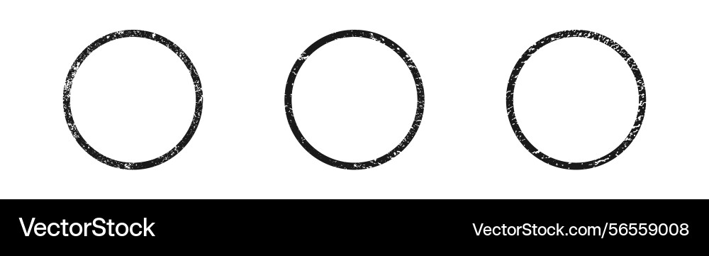 Set of grunge borders in circle form Set of grunge borders in circle form vector image