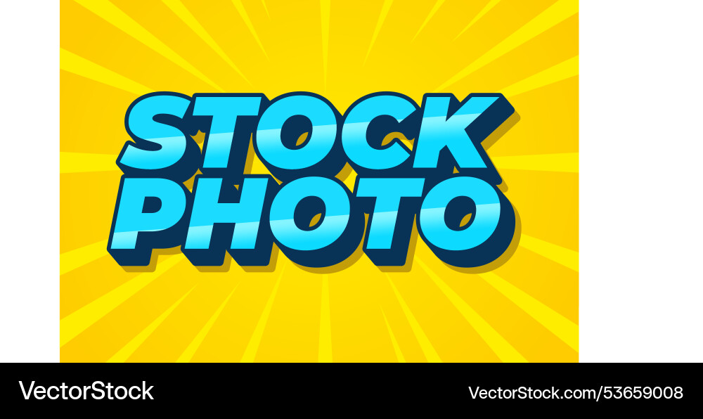 Stock photo text effect in 3d style with modern Vector Image