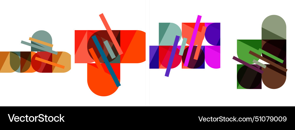A bunch of colorful objects are lined up A bunch of colorful objects are lined up Vector Image